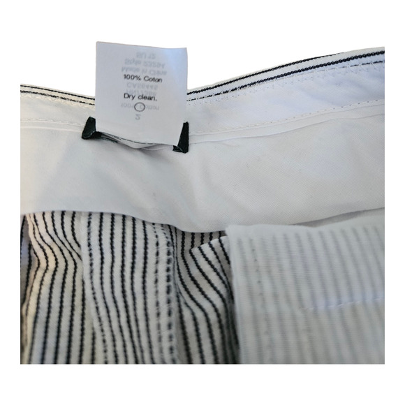J. Crew Factory Size 2 Cotton White and Black Striped Mini Skirt - Picture 3 of 6